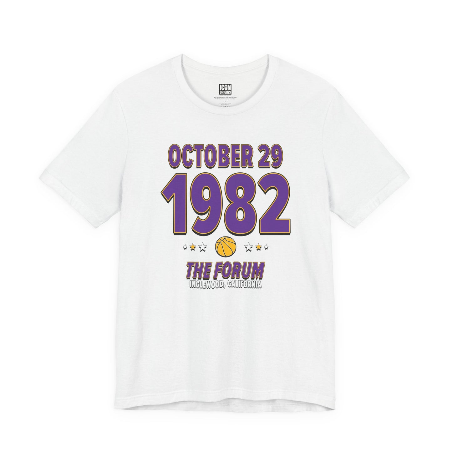 Los Angeles Basketball – October 29, 1982 – Origin Tee (Black & White)