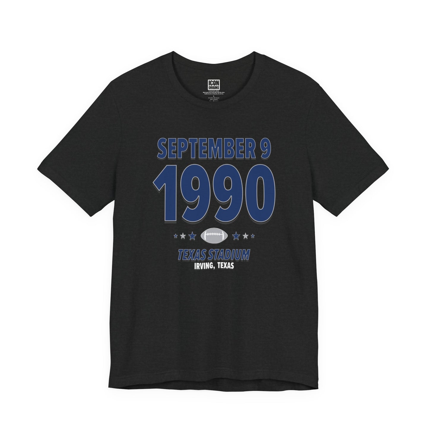 Dallas Football – September 9, 1990 – Origin Tee (Black & White)