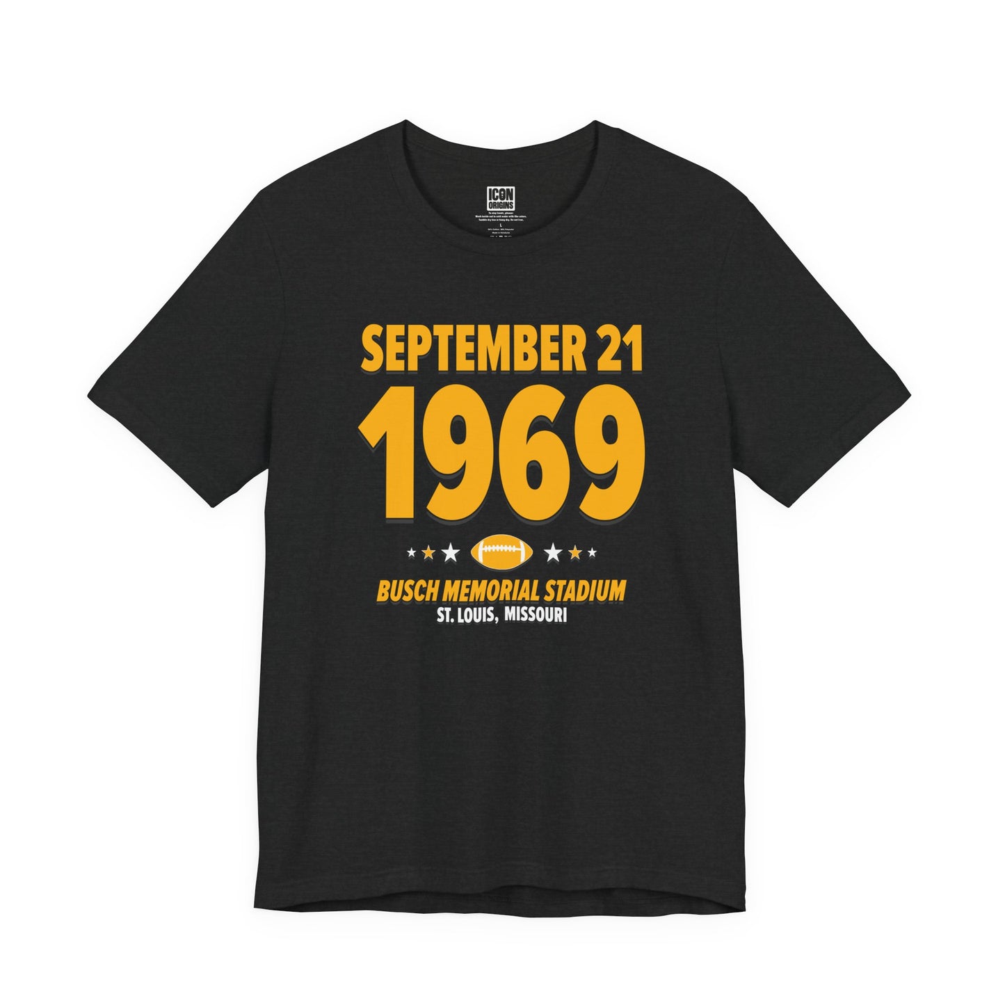 Pittsburgh Football – September 21, 1969 – Origin Tee (Black & White)