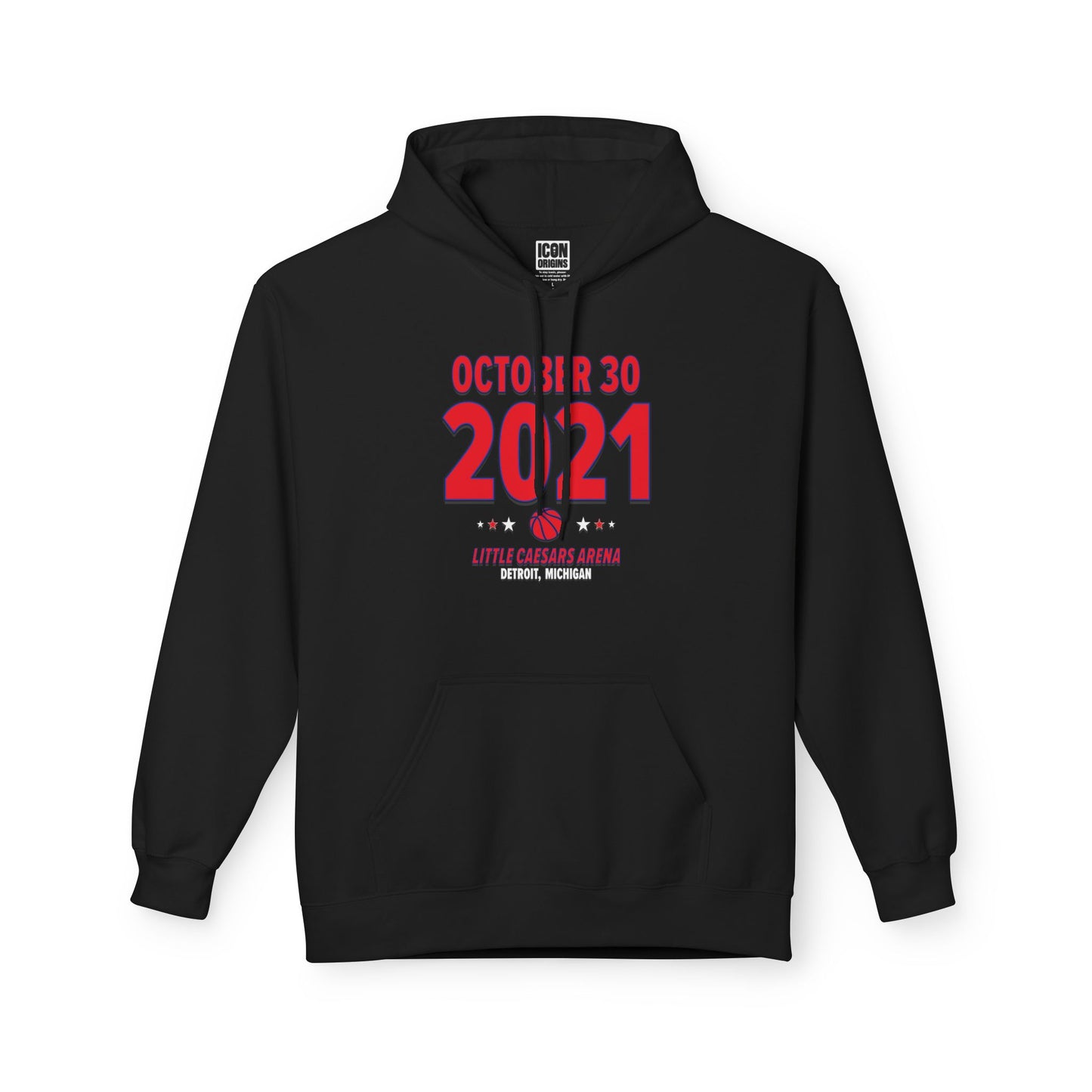 Detroit Basketball – October 30, 2021 – Hoodie (Black & White)