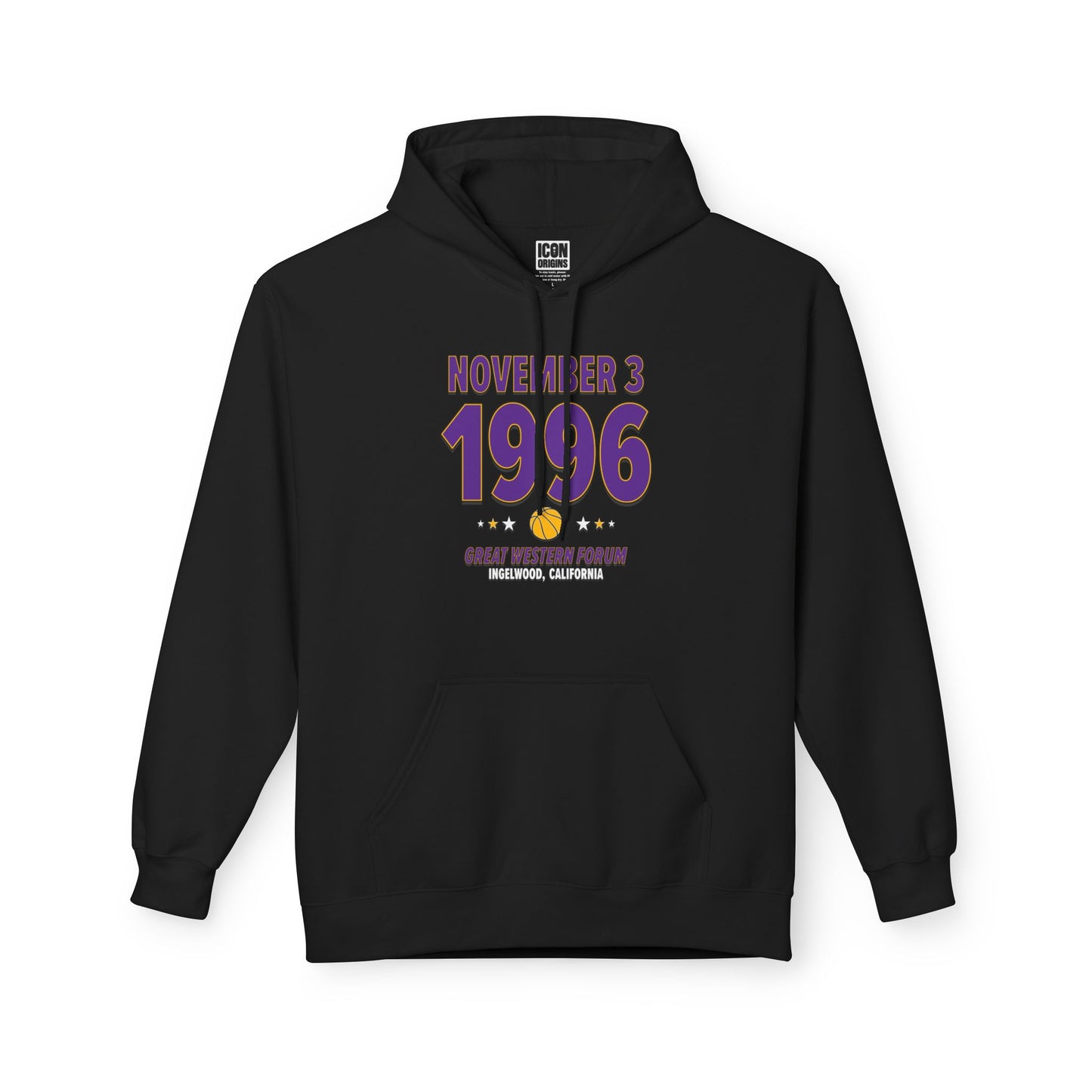 Los Angeles Basketball – November 3, 1996 – Hoodie (Black & White)