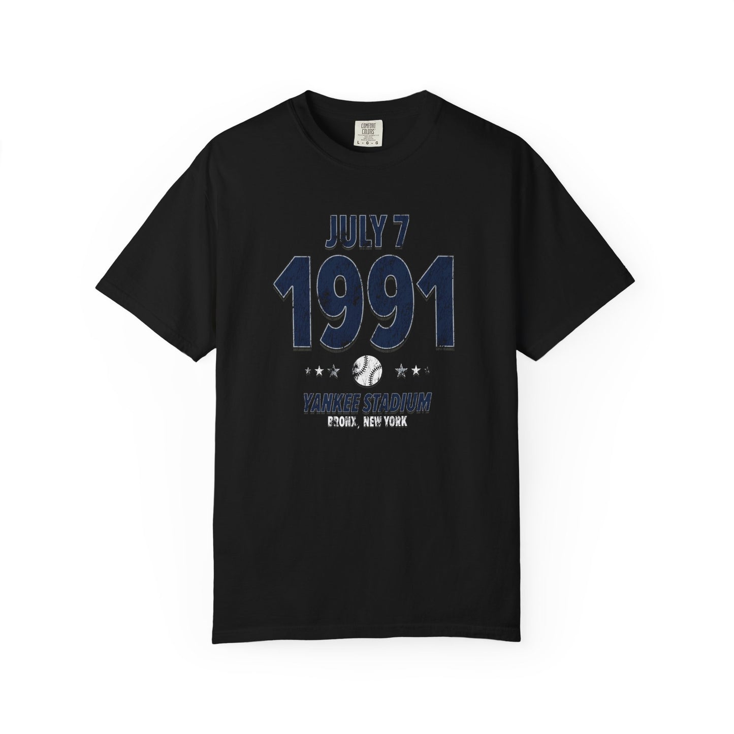 New York Baseball – July 7, 1991 – Comfort Colors (Black & White)