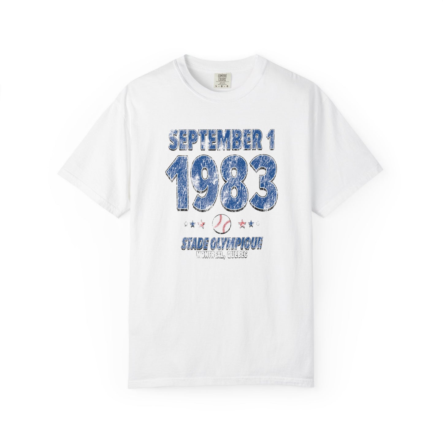 Los Angeles Baseball – September 1, 1983 – Comfort Colors (Black & White)