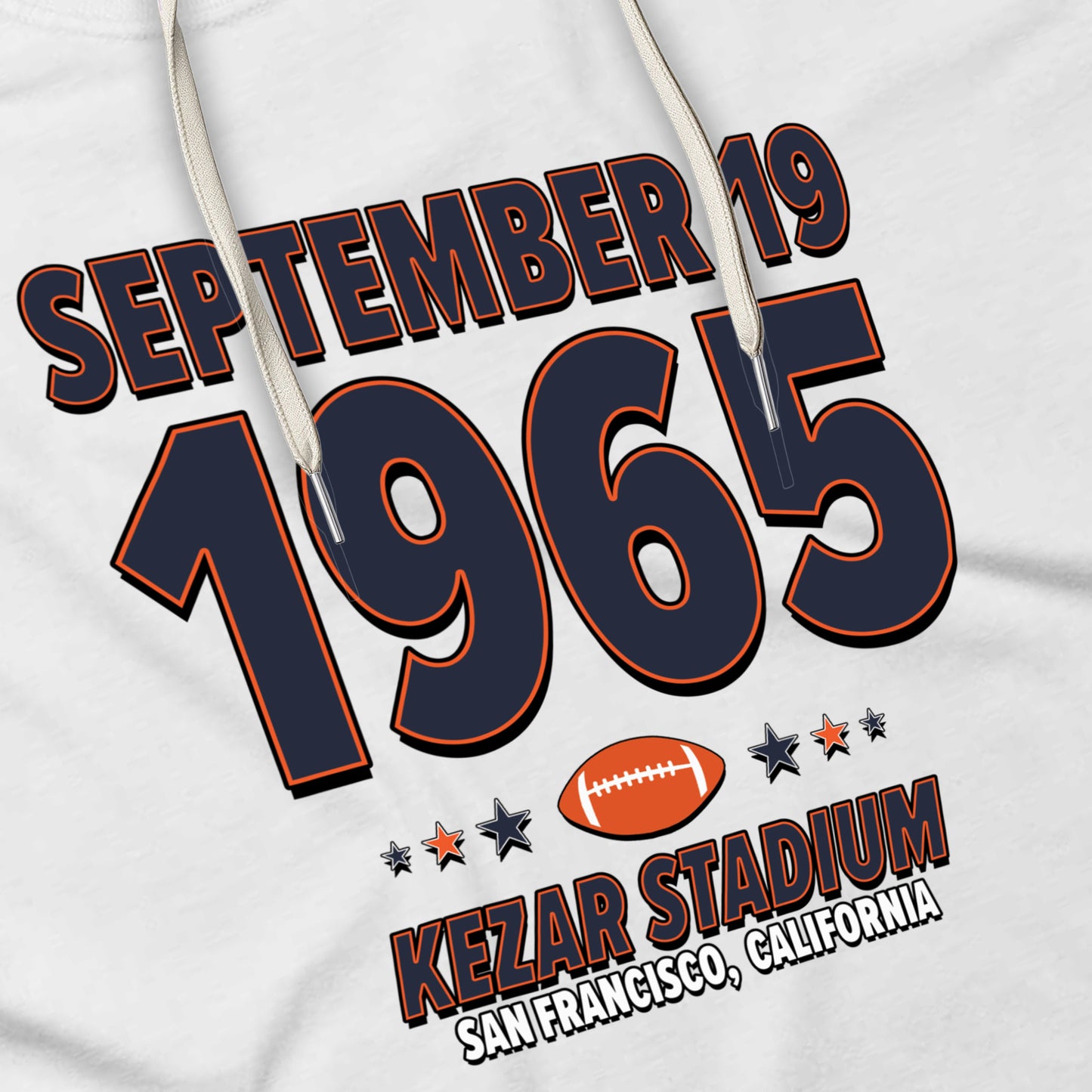 Chicago Football – September 19, 1965 – Hoodie (Black & White)