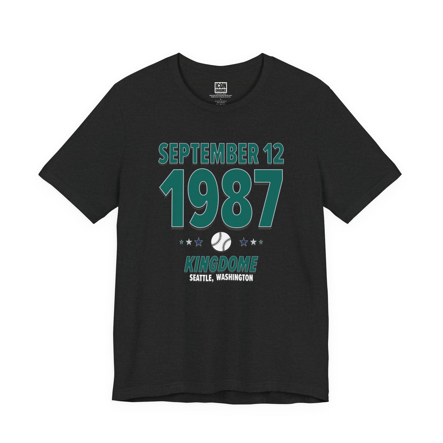 Seattle Baseball – September 12, 1987 – Origin Tee (Black & White)