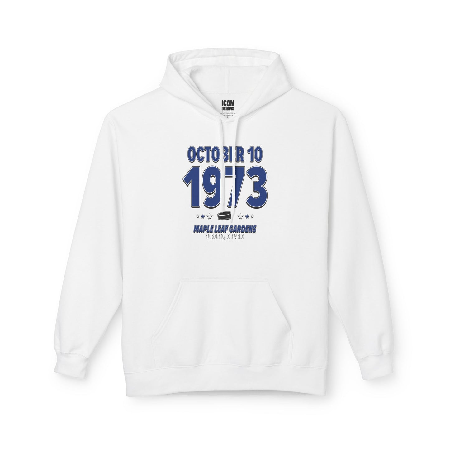 Toronto Hockey – October 10, 1973 – Hoodie (Black & White)
