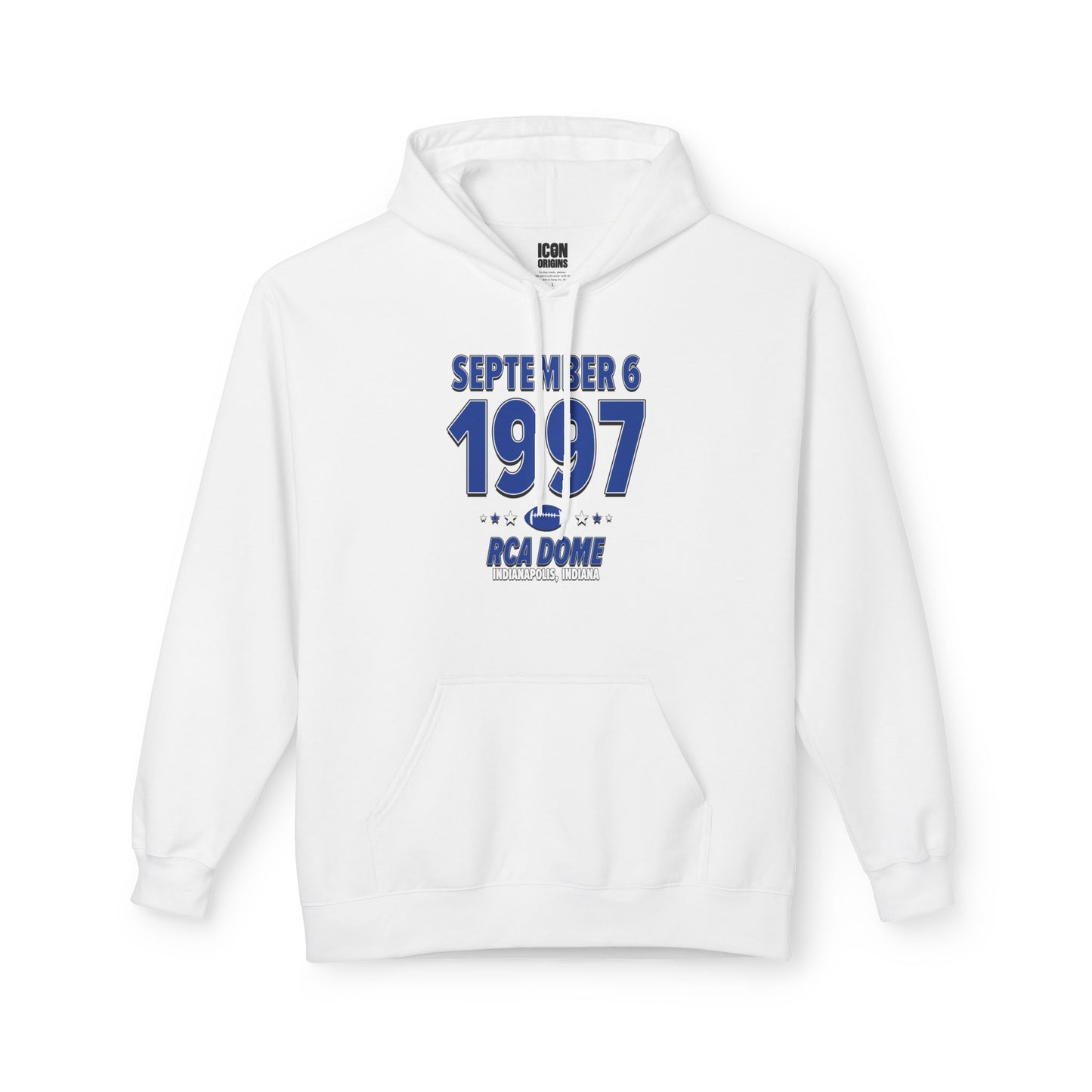 Indianapolis Football – September 6, 1997 – Hoodie (Black & White)