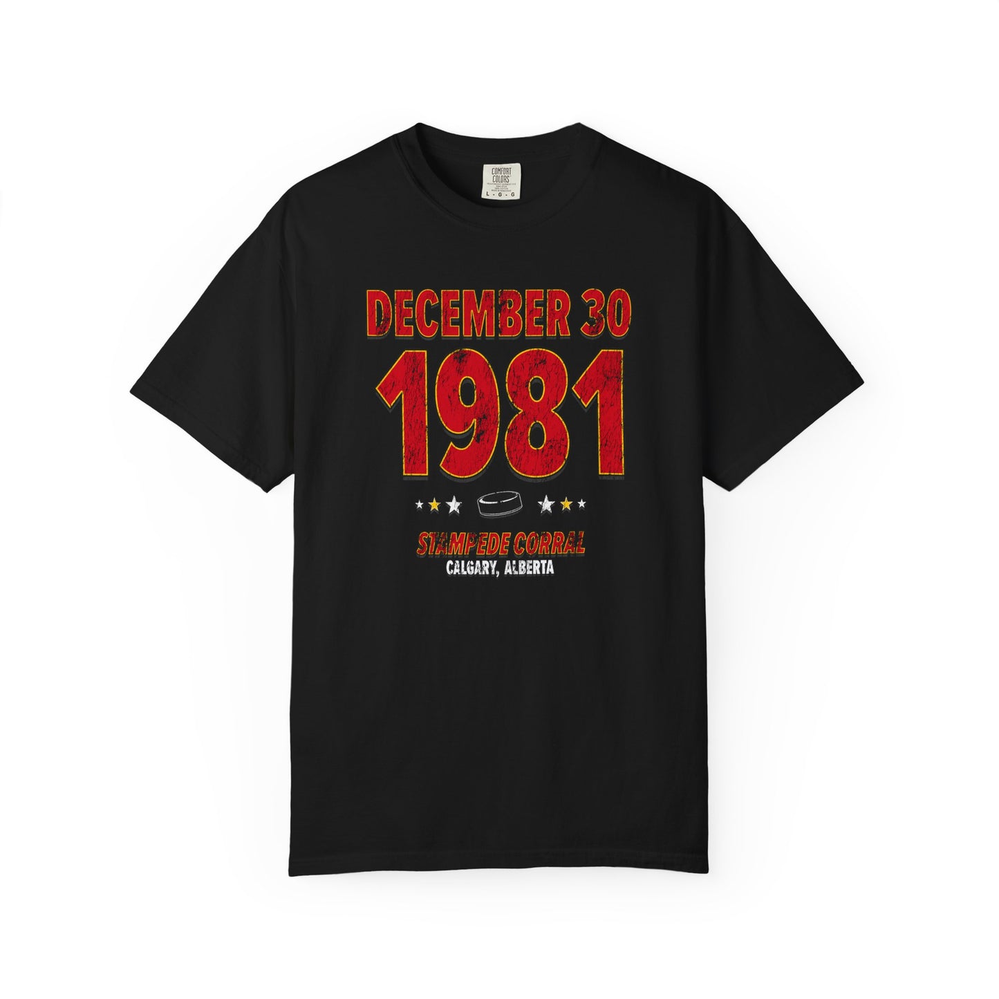 Calgary Hockey – December 30, 1981 – Comfort Colors (Black & White)