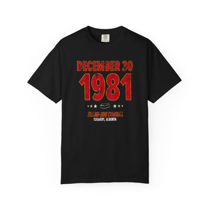 Calgary Hockey – December 30, 1981 – Comfort Colors (Black & White)