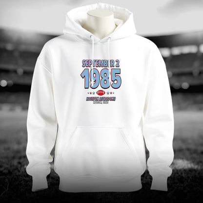 Houston Football – September 2, 1985 – Hoodie (Black & White)