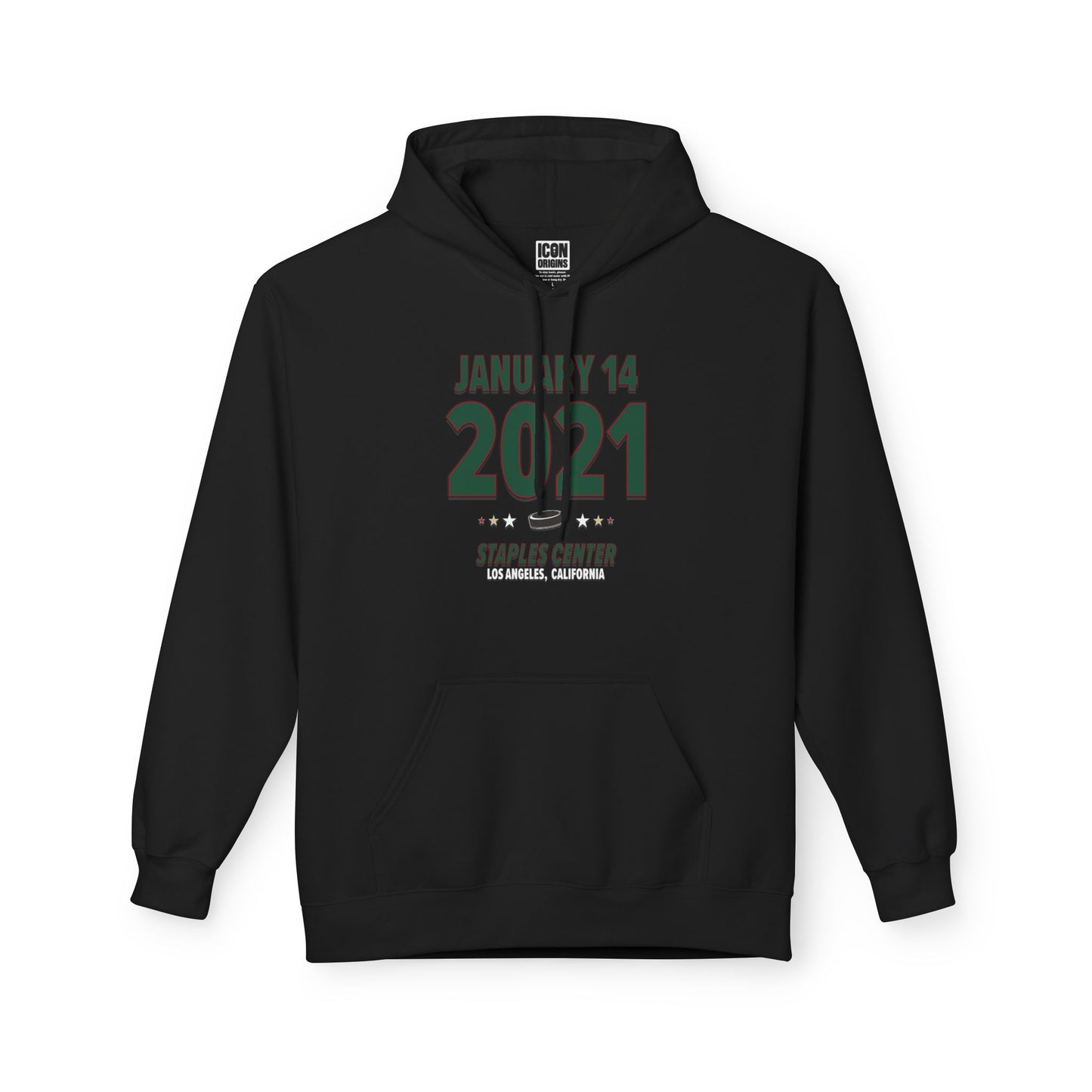 Minnesota Hockey – January 14, 2021 – Hoodie (Black & White)