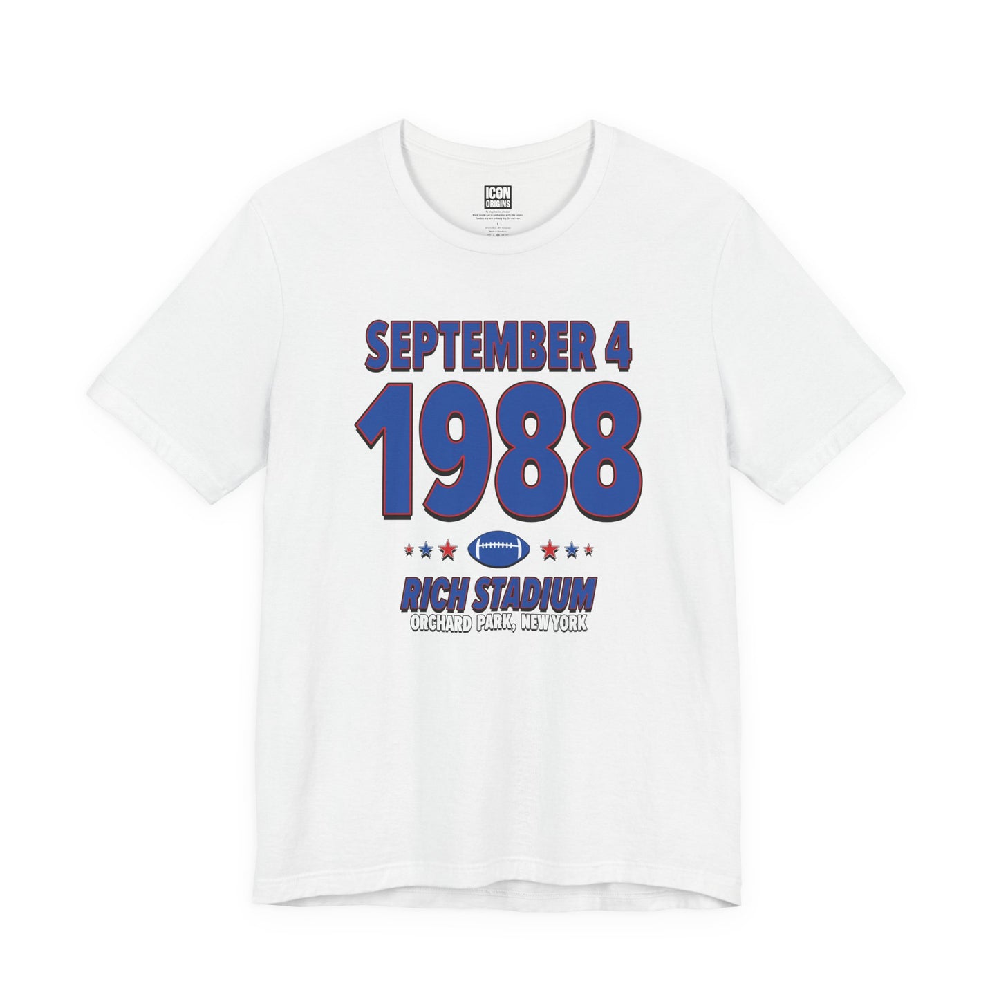 Buffalo Football – September 4, 1988 – Origin Tee (Black & White)