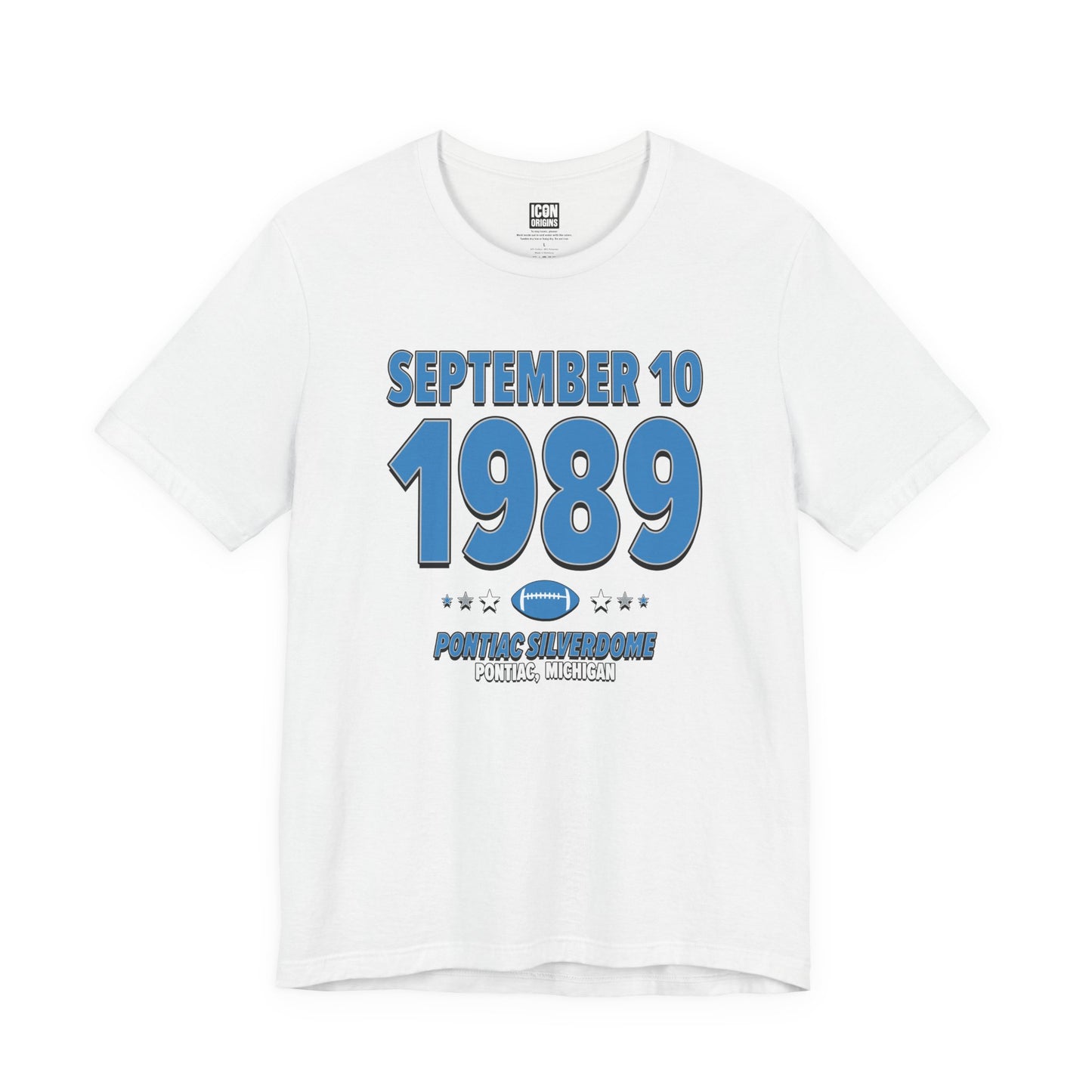 Detroit Football – September 10, 1989 – Origin Tee (Black & White)