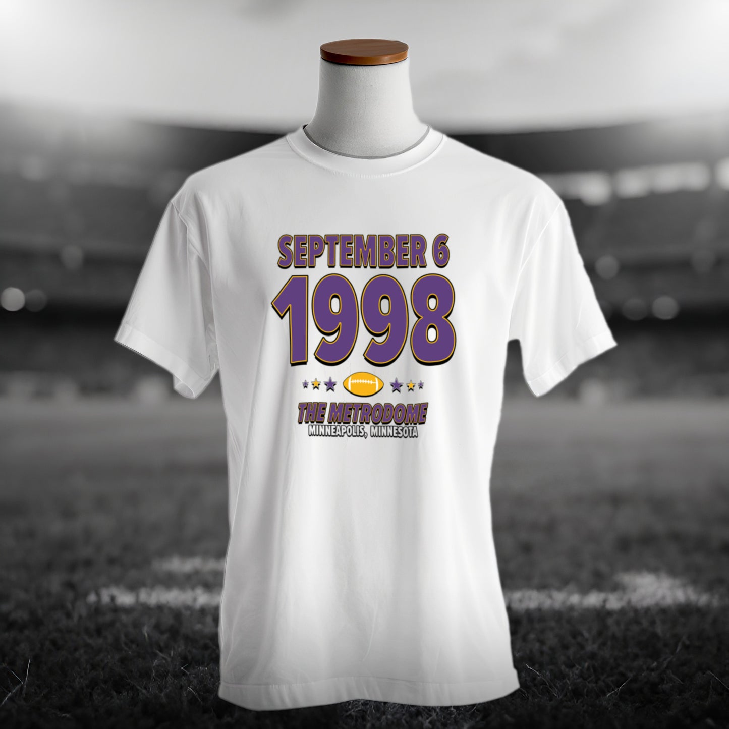 Minnesota Football – September 6, 1998 – Origin Tee (Black & White)