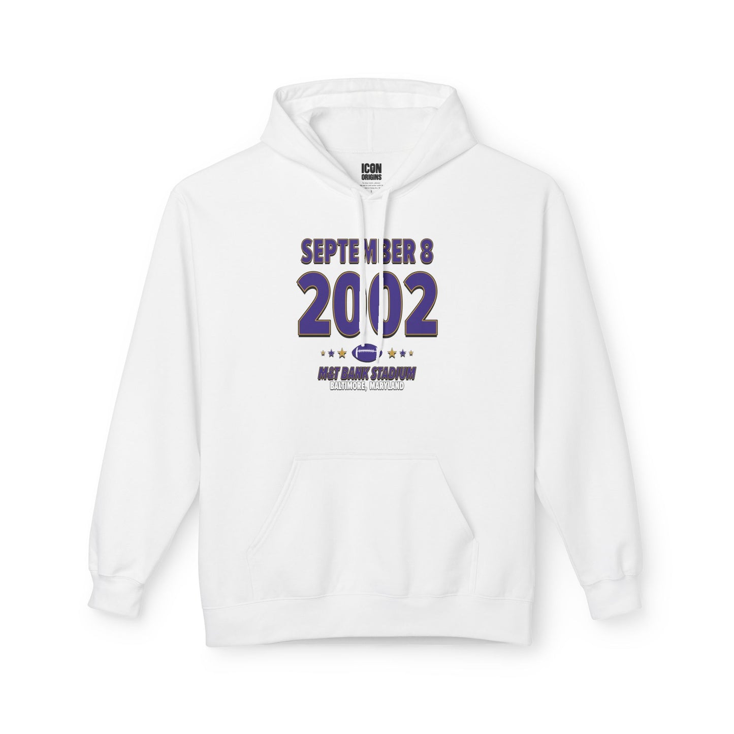 Baltimore Football – September 8, 2002 – Hoodie (Black & White)