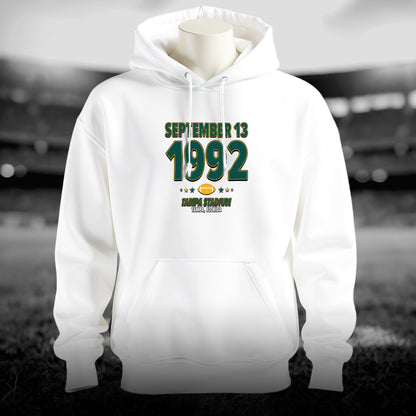 Green Bay Football – September 13, 1992 – Hoodie (Black & White)