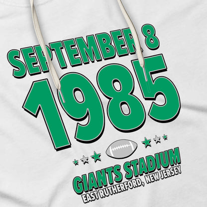 Philadelphia Football – September 8, 1985 – Hoodie (Black & White)