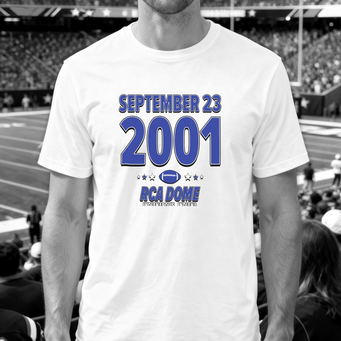 Indianapolis Football – September 23, 2001 – Origin Tee (Black & White)