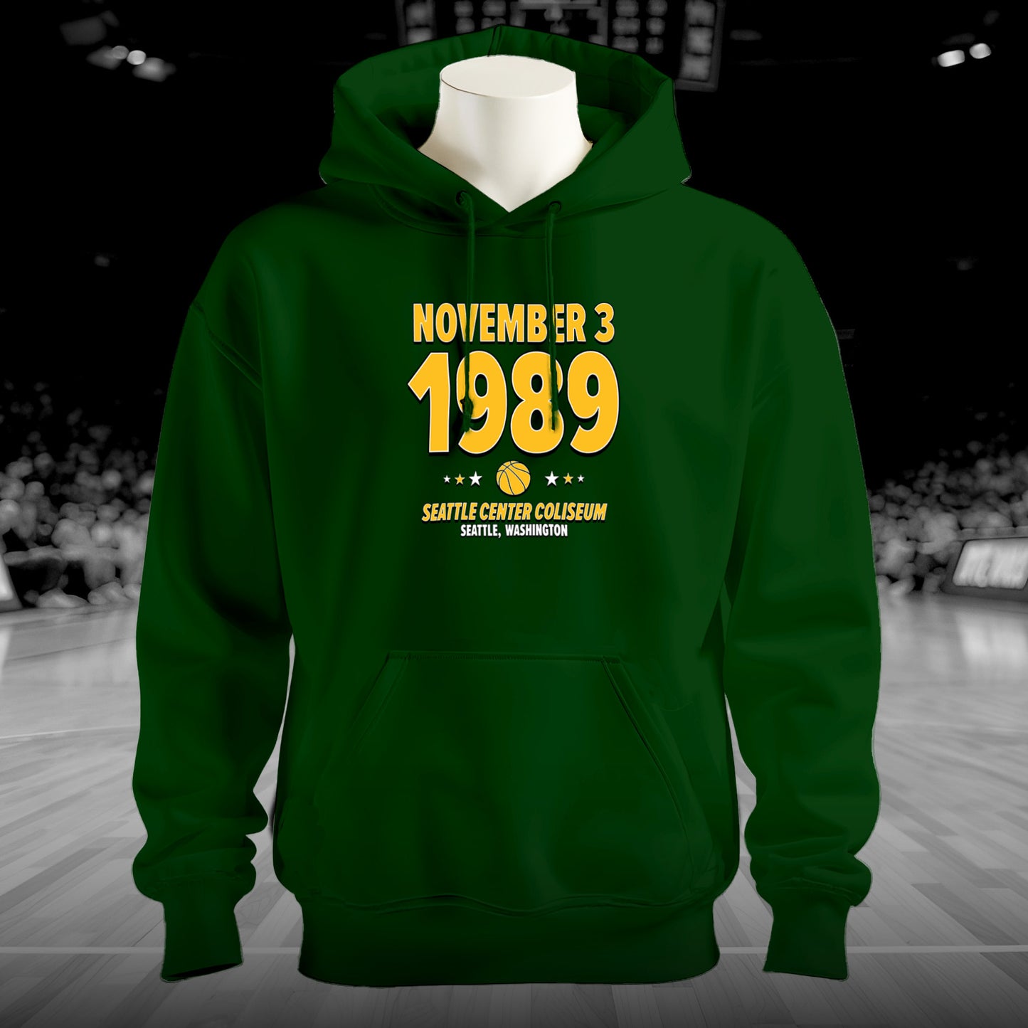 Seattle Basketball – November 3, 1989 – Hoodie