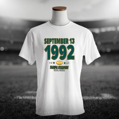 Green Bay Football – September 13, 1992 – Origin Tee (Black & White)