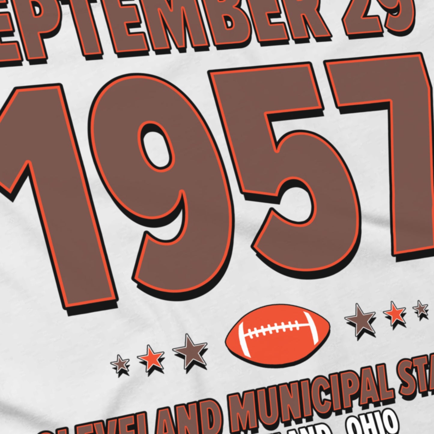 Cleveland Football – September 29, 1957 – Origin Tee (Black & White)