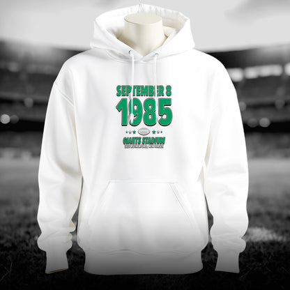 Philadelphia Football – September 8, 1985 – Hoodie (Black & White)