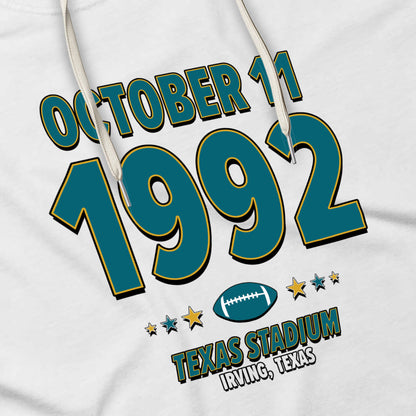 Jacksonville Football – October 11, 1992 – Hoodie (Black & White)