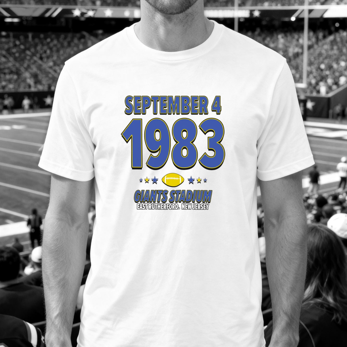 Los Angeles Football – September 4, 1983 – Origin Tee (Black & White)