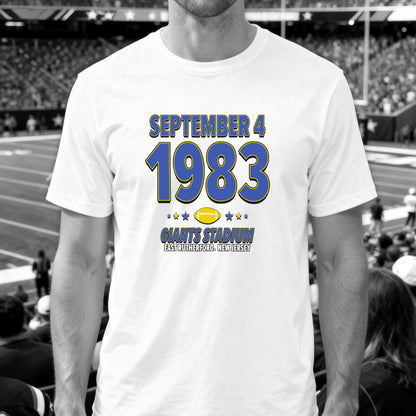 Los Angeles Football – September 4, 1983 – Origin Tee (Black & White)