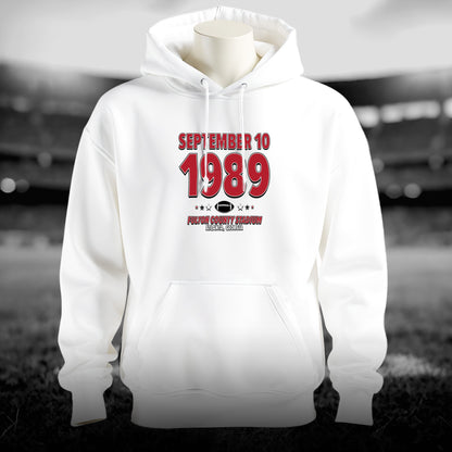 Atlanta Football – September 10, 1989 – Hoodie (Black & White)