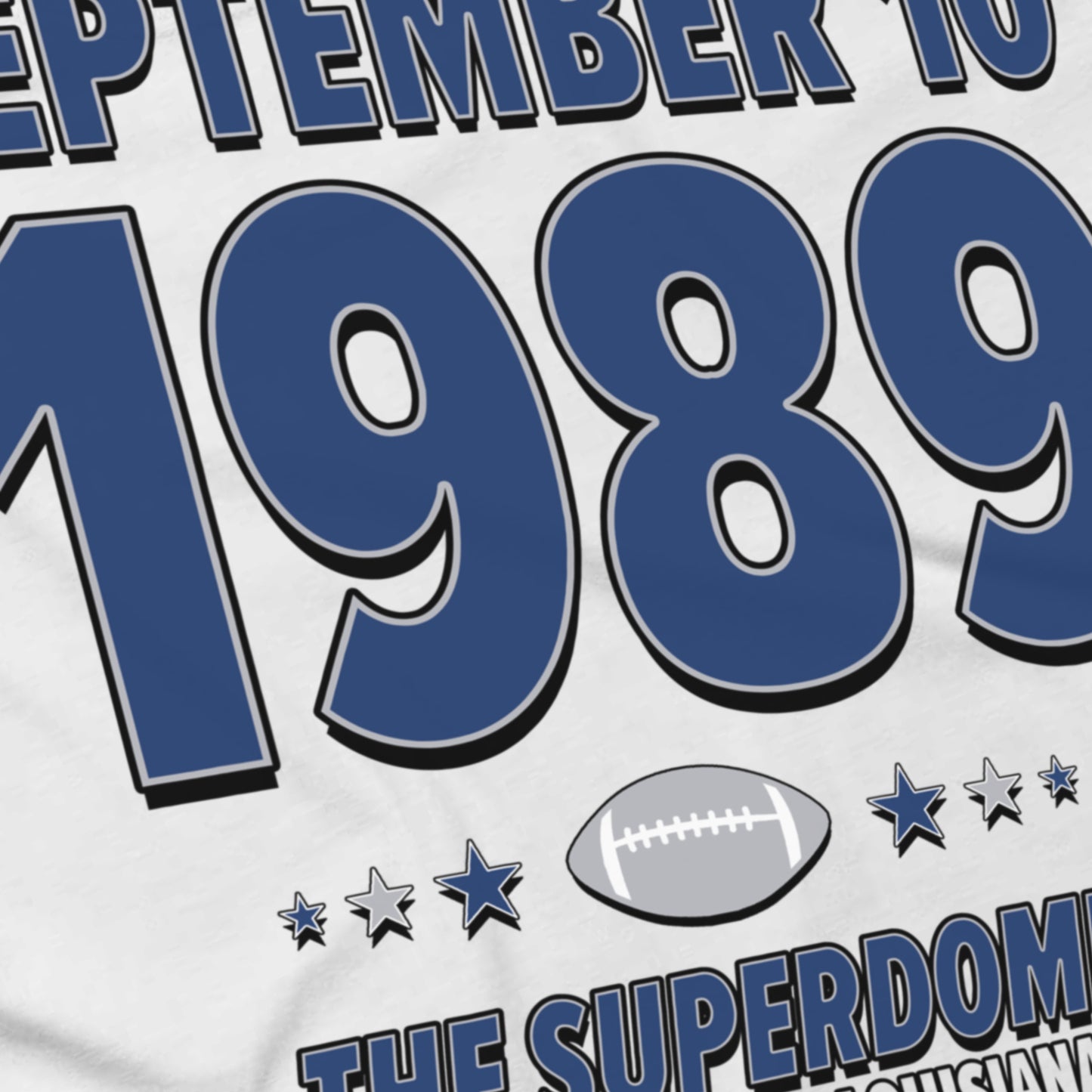 Dallas Football – September 10, 1989 – Origin Tee (Black & White)