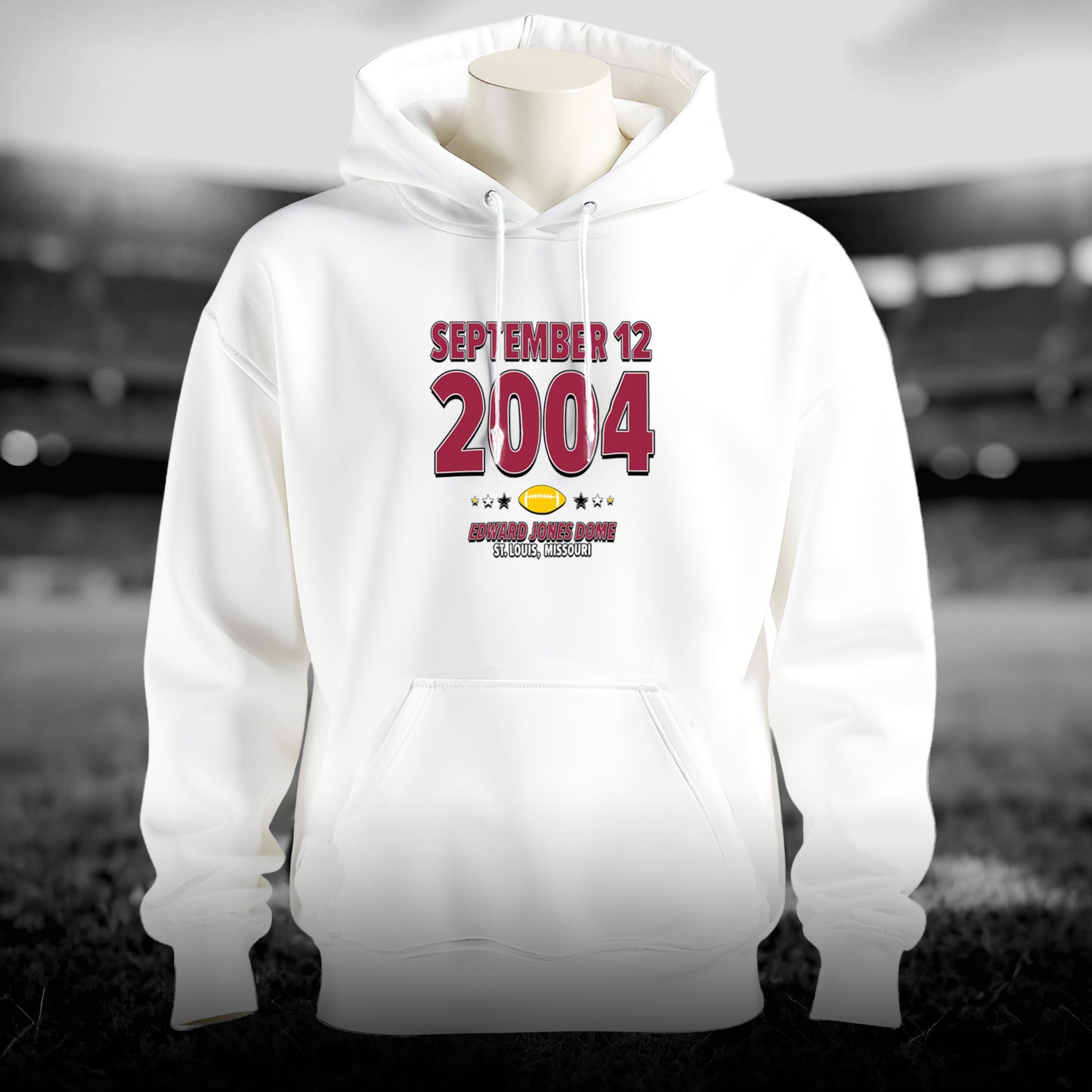 Arizona Football – September 12, 2004 – Hoodie (Black & White)