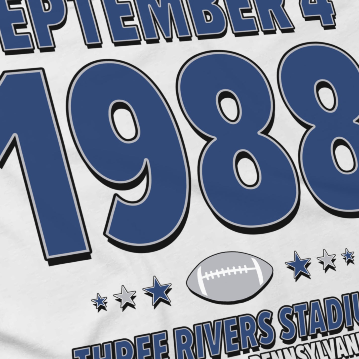 Dallas Football – September 4, 1988 – Origin Tee (Black & White)