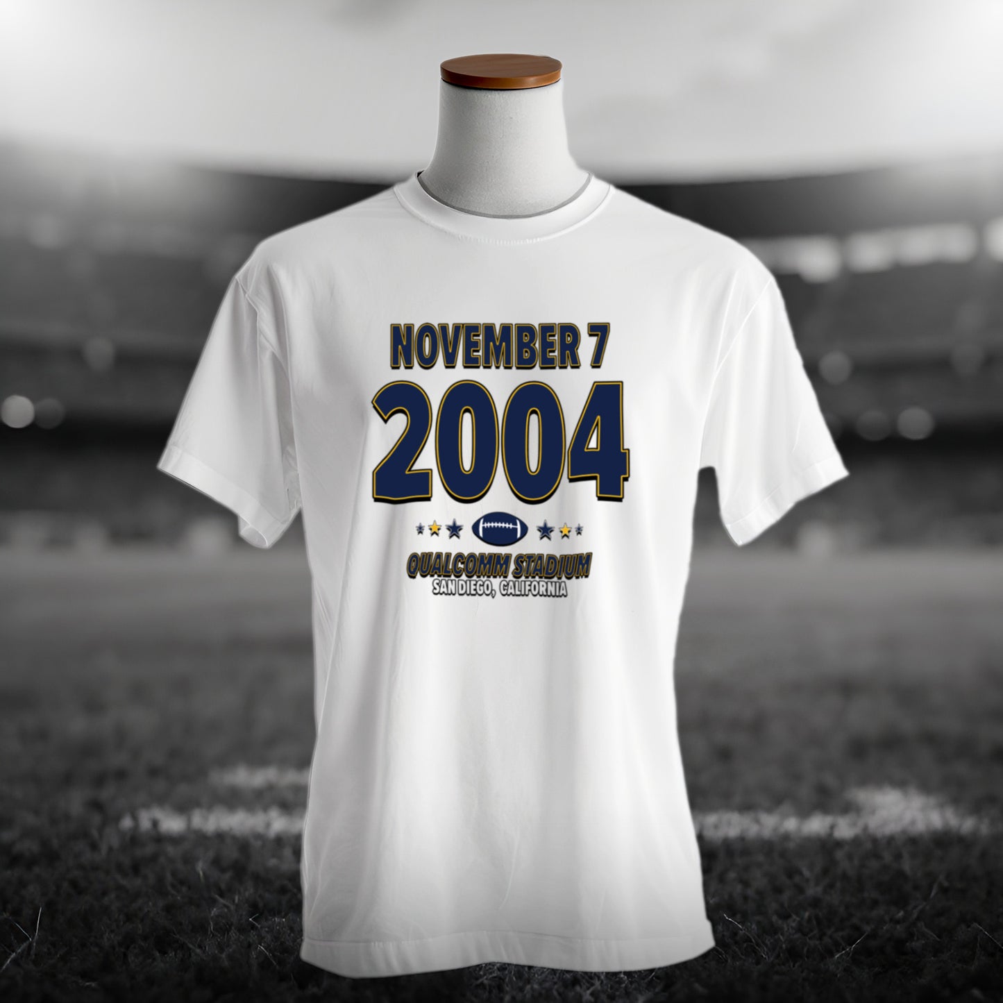 San Diego Football – November 7, 2004 – Origin Tee (Black & White)
