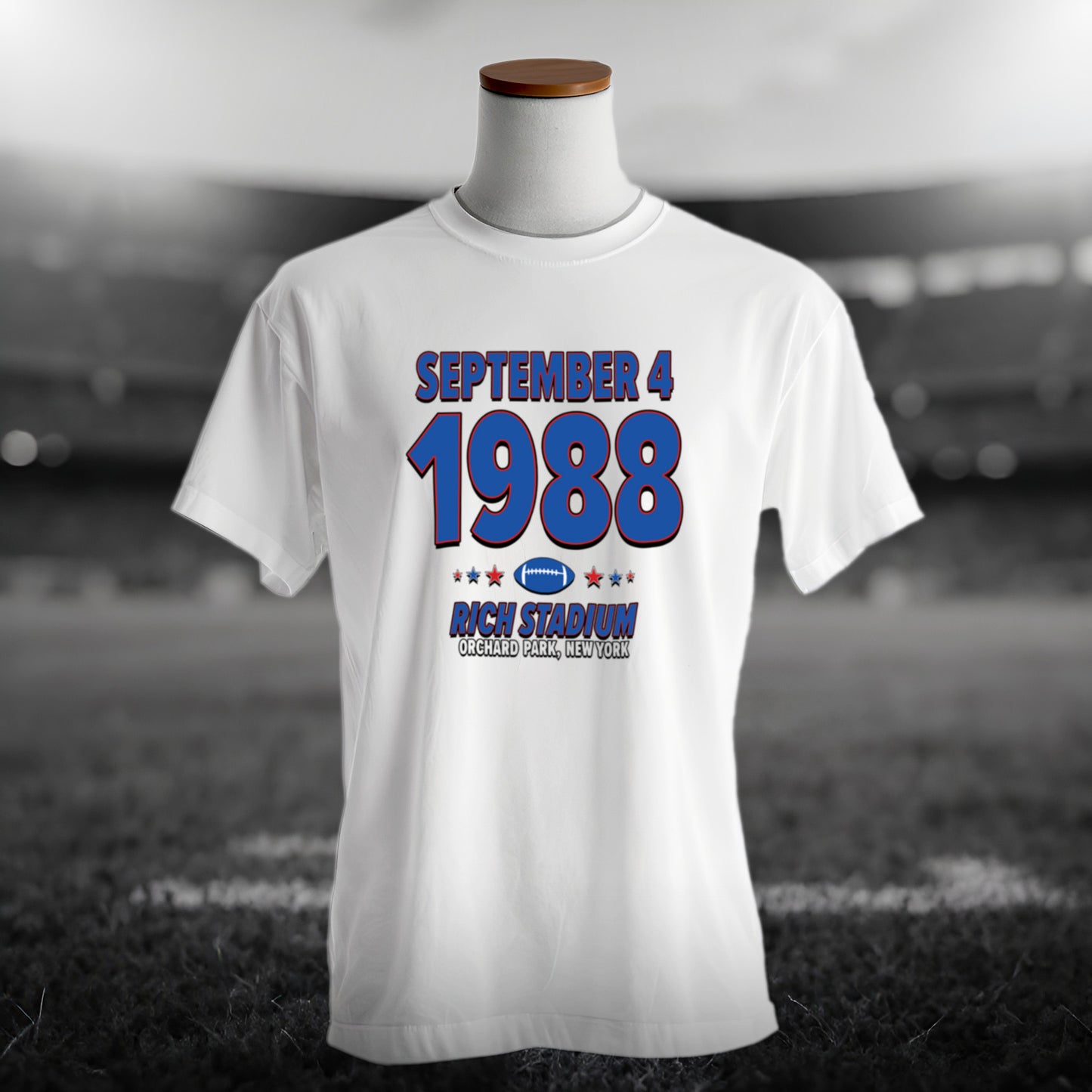 Buffalo Football – September 4, 1988 – Origin Tee (Black & White)