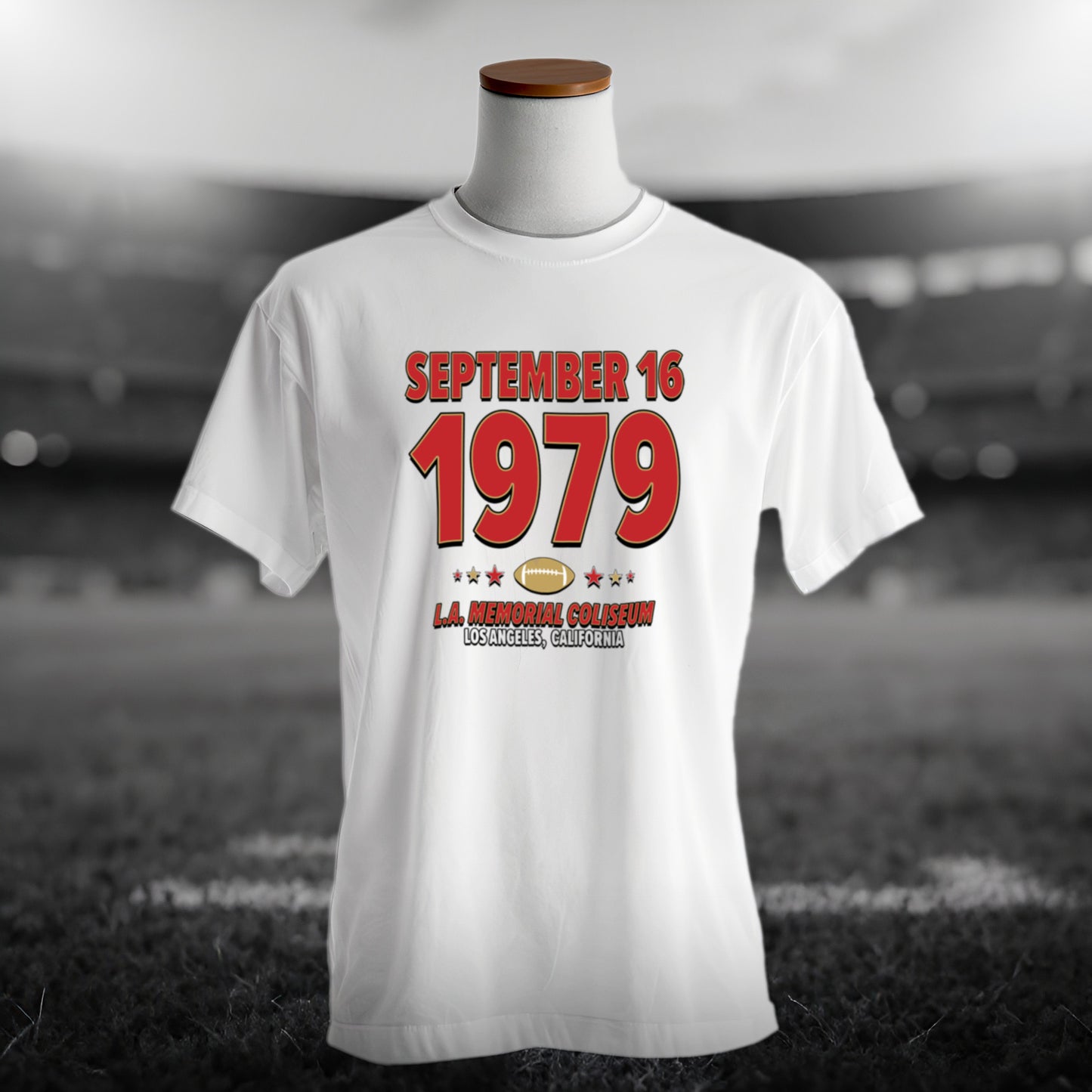 San Francisco Football – September 16, 1979 – Origin Tee (Black & White)