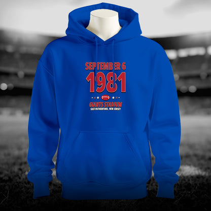 New York Football – September 6, 1981 – Hoodie