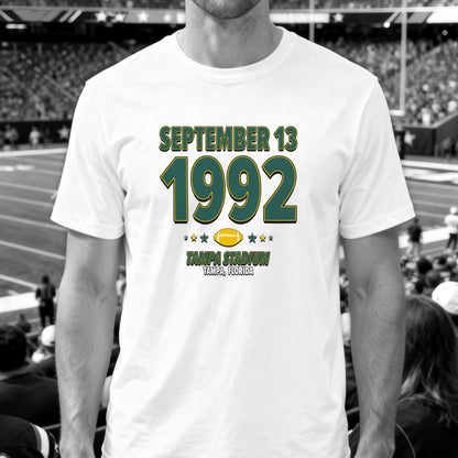 Green Bay Football – September 13, 1992 – Origin Tee (Black & White)