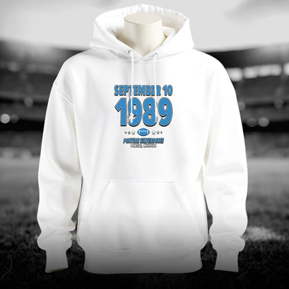 Detroit Football – September 10, 1989 – Hoodie (Black & White)