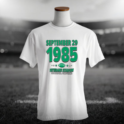 Philadelphia Football – September 29, 1985 – Origin Tee (Black & White)