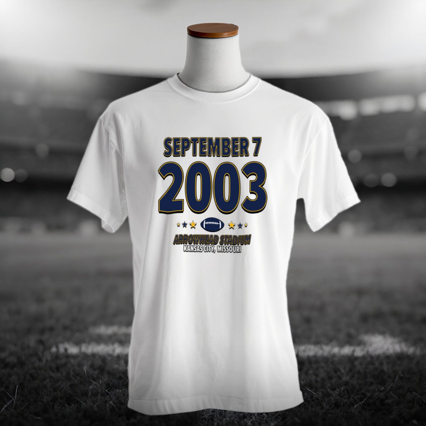 San Diego Football – September 7, 2003 – Origin Tee (Black & White)