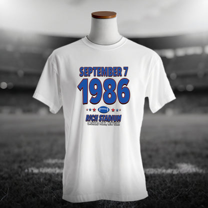 Buffalo Football – September 7, 1986 – Origin Tee (Black & White)