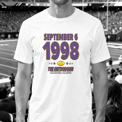 Minnesota Football – September 6, 1998 – Origin Tee (Black & White)