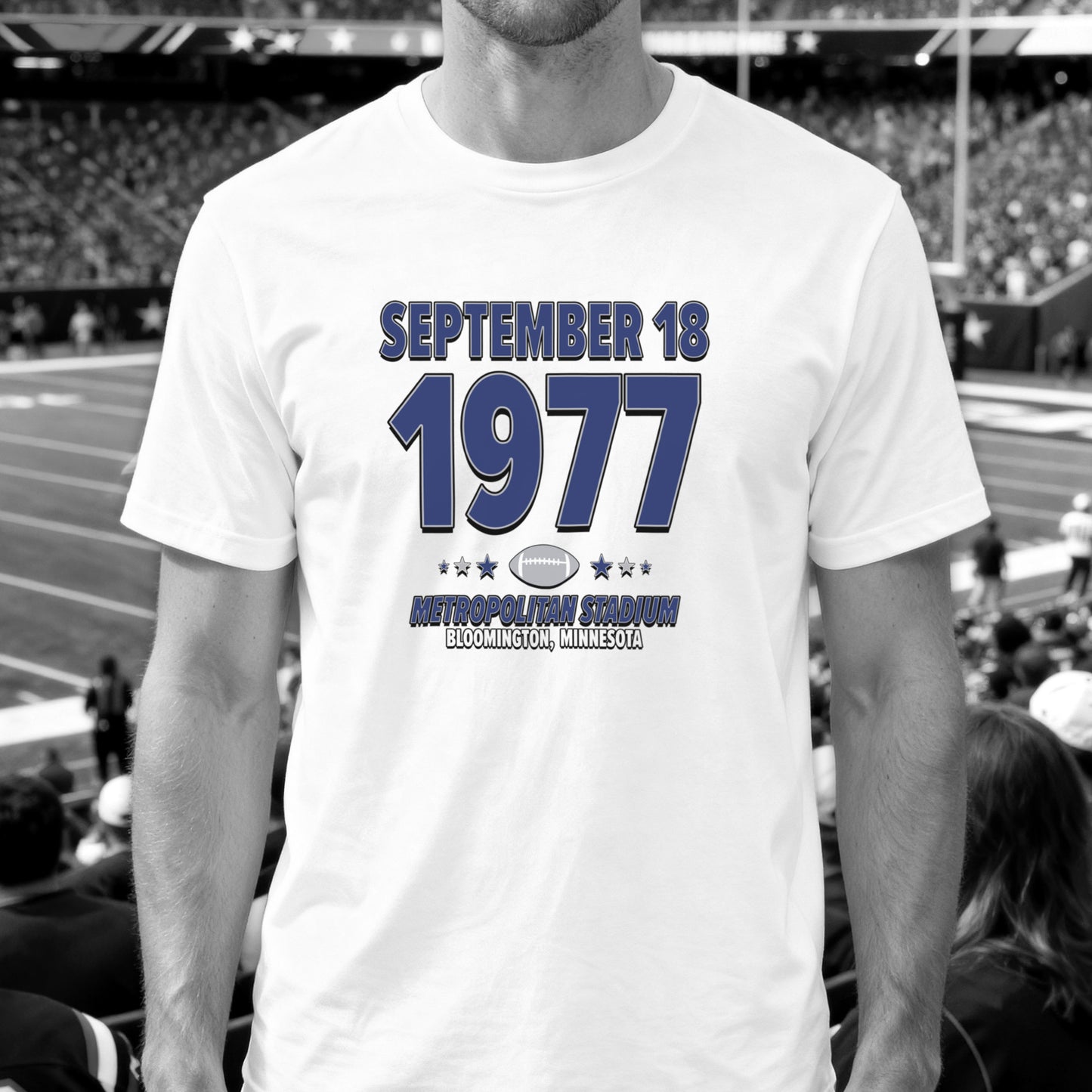Dallas Football – September 18, 1977 – Origin Tee (Black & White)