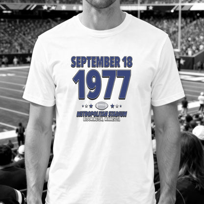 Dallas Football – September 18, 1977 – Origin Tee (Black & White)