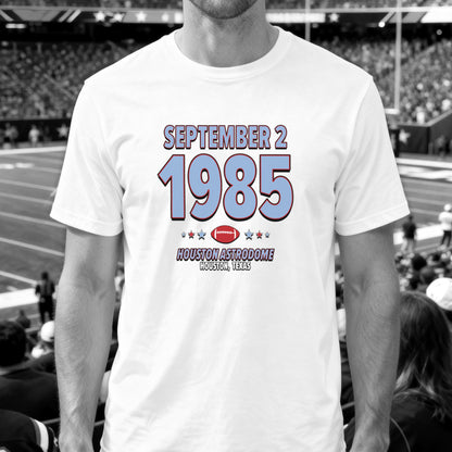 Houston Football – September 2, 1985 – Origin Tee (Black & White)