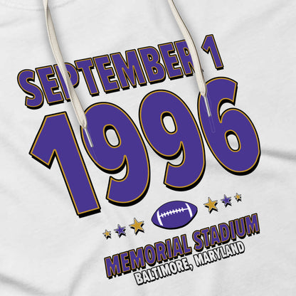 Baltimore Football – September 1, 1996 – Hoodie (Black & White)
