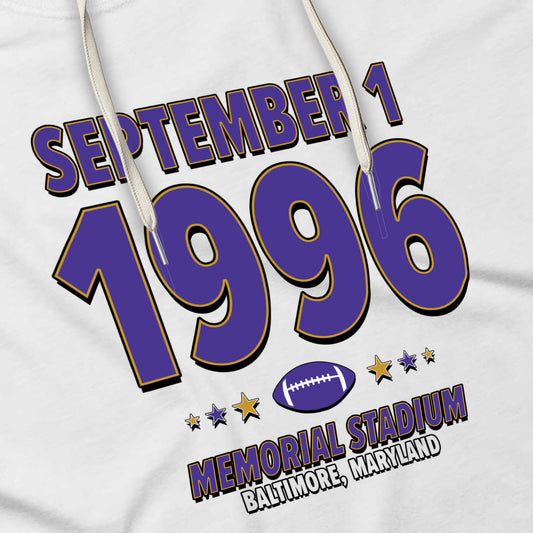 Baltimore Football – September 1, 1996 – Hoodie (Black & White)