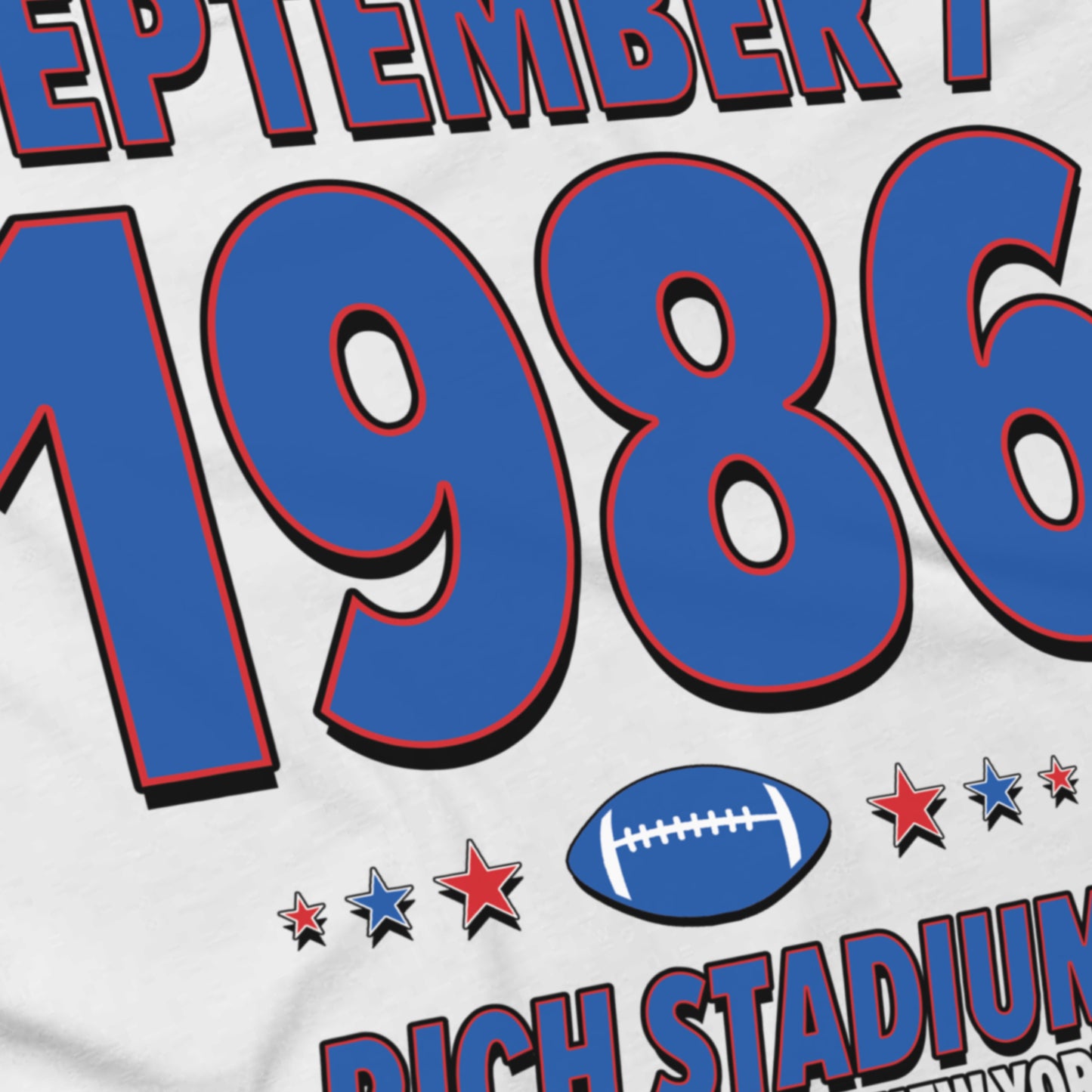 Buffalo Football – September 7, 1986 – Origin Tee (Black & White)