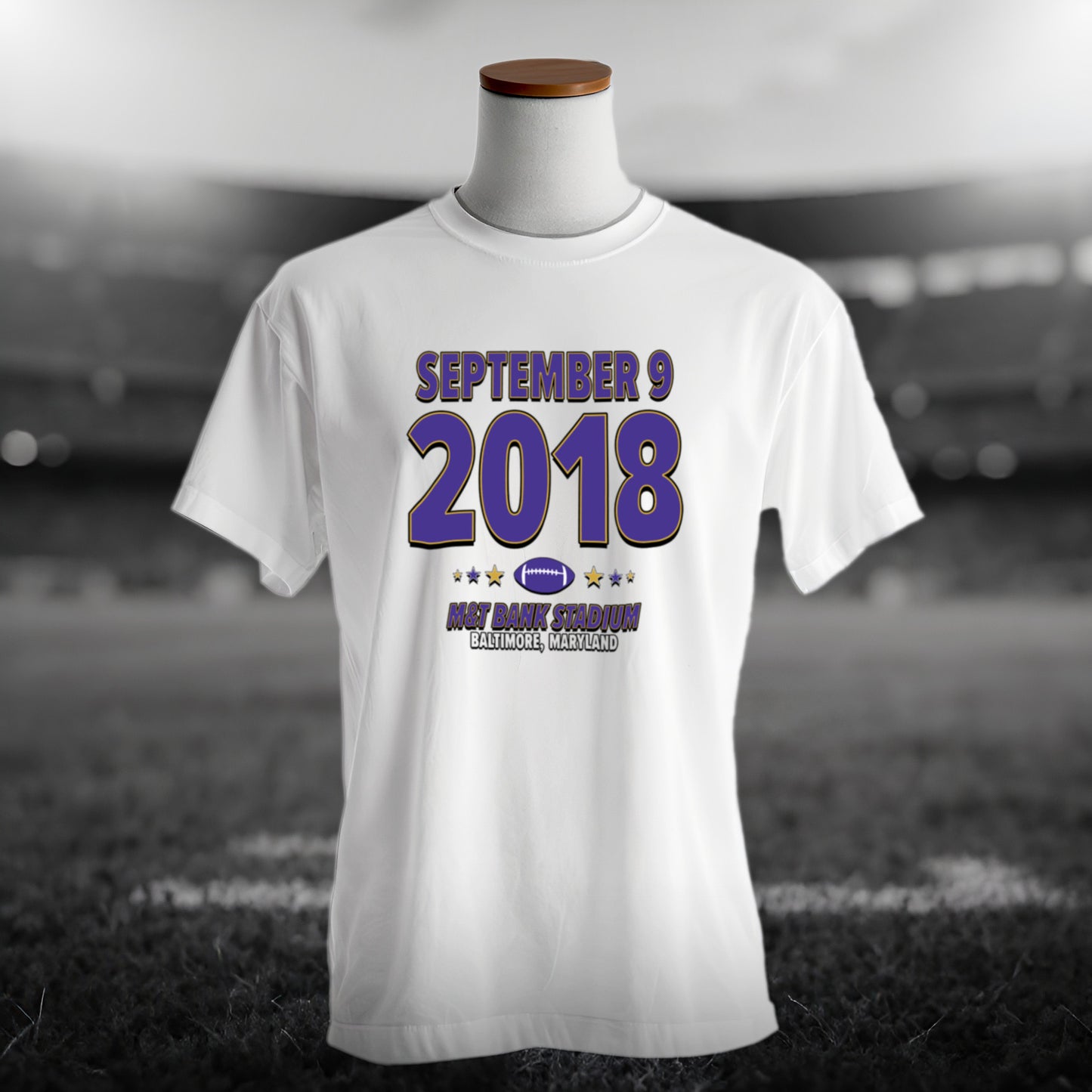 Baltimore Football – September 9, 2018 – Origin Tee (Black & White)